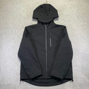 BAERSKIN Soft Shell Jacket 2.0 Mens Large Black Hooded Fleece Lined Waterproof